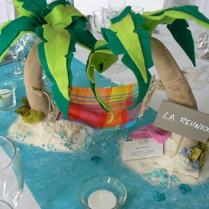 mariage les îles centre de table Martinique