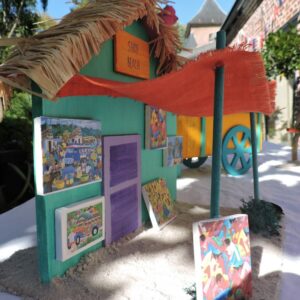 mariage les îles centre de table boutique façade colorée République Dominicaine