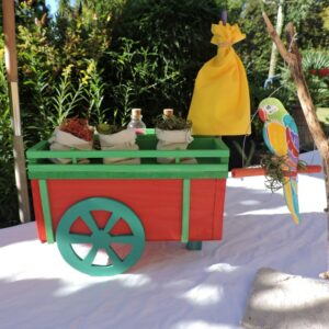 mariage les îles décor de buffet chariot coloré République Dominicaine