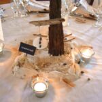 mariage bois flotté, centre de table
