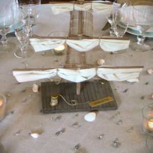 mariage voile centre de table vieux gréement