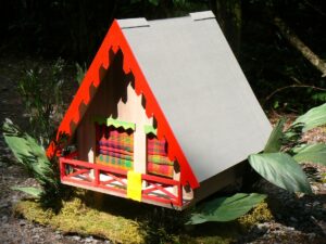 tirelire mariage guadeloupe, urne de mariage cahute sur pilotis