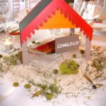 mariage guadeloupe, centre de table cabane et hamac