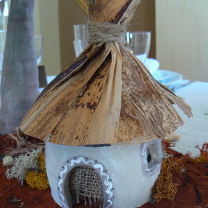 centre de table case africaine mariage Tanzanie