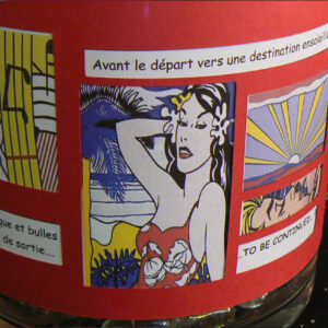 mariage Pop Art, détail centre de table