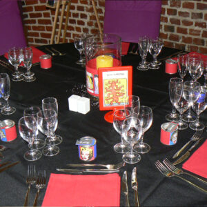 mariage Pop Art, centre de table coloré