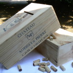 mariage grands crus, tirelire caisse de vin personnalisée