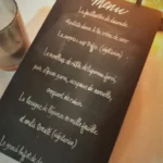 Menu original, ardoise mariage nord