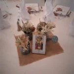 Mariage terracotta, centre de table enfants