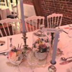 centre de table fleuri mariage bridgerton