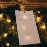 Menu de mariage féerie