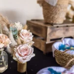 fleurs candy bar paniers mariage naturel nude