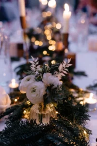 mariage d'hiver, table d'honneur