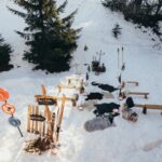 cérémonie laïque pour un mariage à la neige en extérieur