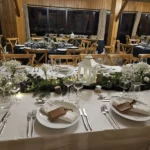 Table vue de face Mariage voyage d’hiver