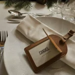 Invitation en cuir Mariage voyage d’hiver