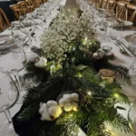 Centre de table Mariage voyage d’hiver