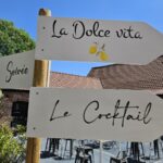 mariage dolce vita poteau directionnel personnalisé