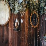 photobooth /backdrop en bois et miroirs dorés