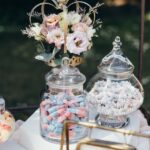 candy bar fleuri mariage Bridgerton