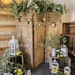 photobooth mariage dolce vita bleu et citrons, decoratrice mariage lille