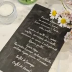 menu ardoise mariage coloré