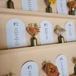 plan de table étagères fleuri personnalisé