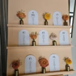 plan de table aux couleurs du faire part mariage camaïeu d