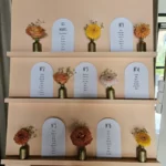 plan de table coloré, décoration de mariage à Lille autour de couleurs chaudes