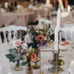 centre de table invités mariage Bridgerton