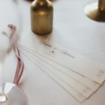 menu éventail mariage Bridgerton