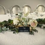 mariage grands vins, centre table d