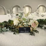 mariage grands vins, centre table d