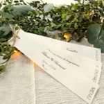 mariage grands vins, menu éventail création mariage